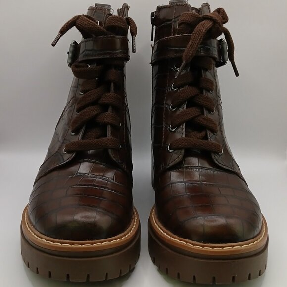 Naturalizer Jac Croco Combat Boots - 7.5M - Picture 2 of 9